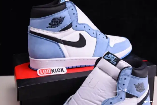 UNIVERSITY HIGH BLACK BLUE AIR WHITE JORDAN RETRO 555088-134 1 0601